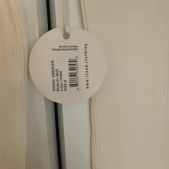 STAUD Two-Tone White and Brown Dress - Picture 6 of 7